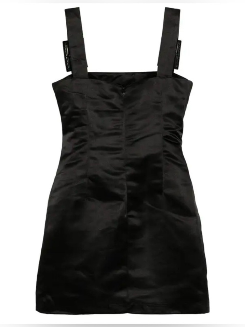 NWT [Cynthia Rowley] Gigi Satin Short Mini Cocktail Dress in Black Women’s 10 - Picture 7 of 14